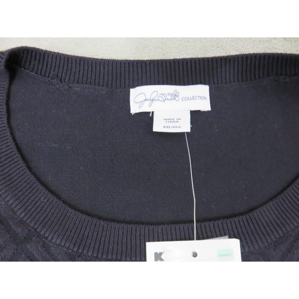 Jaclyn Smith Collection Black Diamond Textured Knit Sweater XXL 3/4 Sleeve NEW - Picture 3 of 12